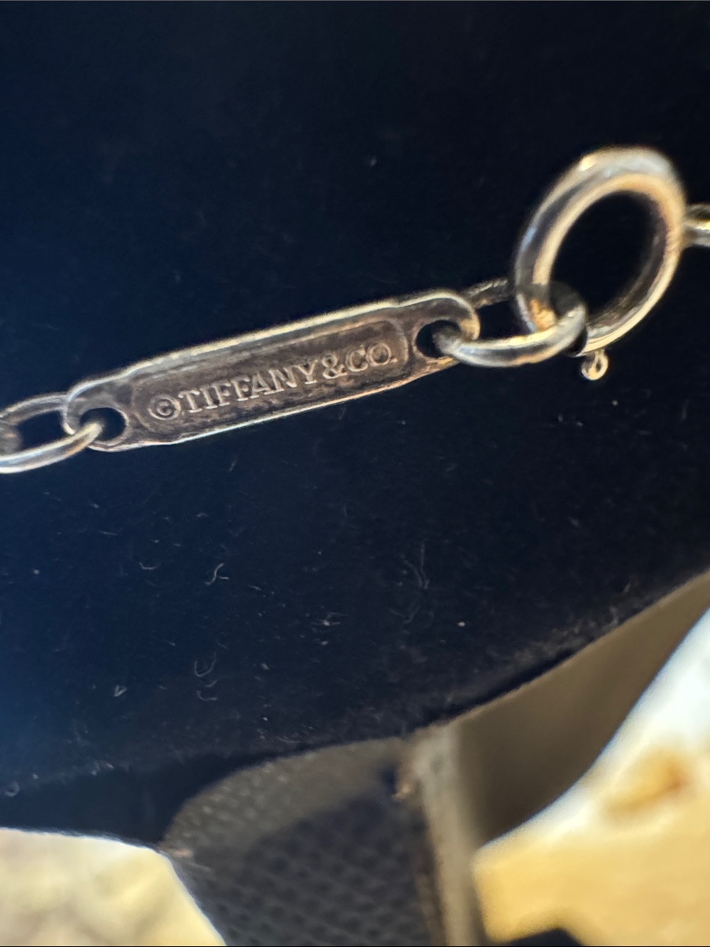 Tiffany & Co. Silver Atlas Roman Cube Necklace -Blue Pouch, Box, & Certificate - Picture 4 of 6